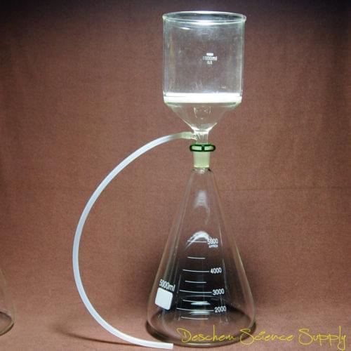 5000ml,24/40,Lab Glass Vacuum Suction Filter Kit,2L Buchner Funnel & 5 L Flask