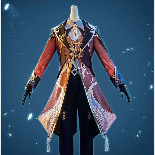 2020 NEW Anime Genshin Impact Zhongli Game Suit Uniform Zhong Li Cosplay Costume Halloween Party Outfit for Men Fancy Costumes