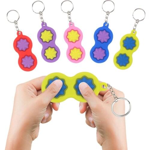 New Figet Toys Simple Dimple Sensory Toy Kids Adult Mini Pushs is Bubble Star-Anise Dimple Bubbles Antistress Autism Needs Gift