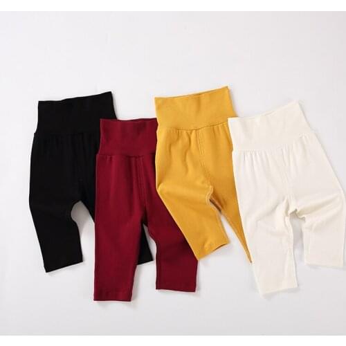 Baby clothes long pants cotton leggings elasticity tights baby clothes spring autumn kids boy and girls pants high waistband