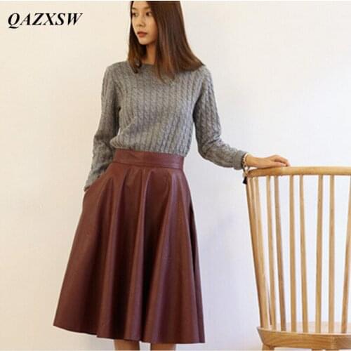 Женские юбки миди QAZXSW China At AliExpress