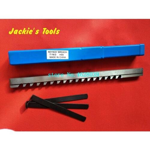 7/16 D Push Type HSS Keyway Broach Inch Size Cutting Tool for CNC Machine