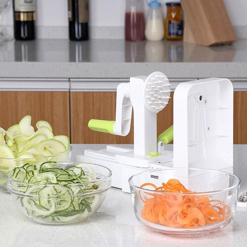 Manual Food Processors Spiralizer Carrot Cutter Fruit Kitchen Accessories Gadget Vegetables Crisps Chopper For Home Use Tools
