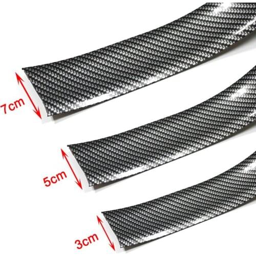 Car Styling 3D 1Meter Carbon Fiber Car Door Sill Protector Goods Car Stickers Auto Accessories For BMW Subaru Opel Seat KIA etc