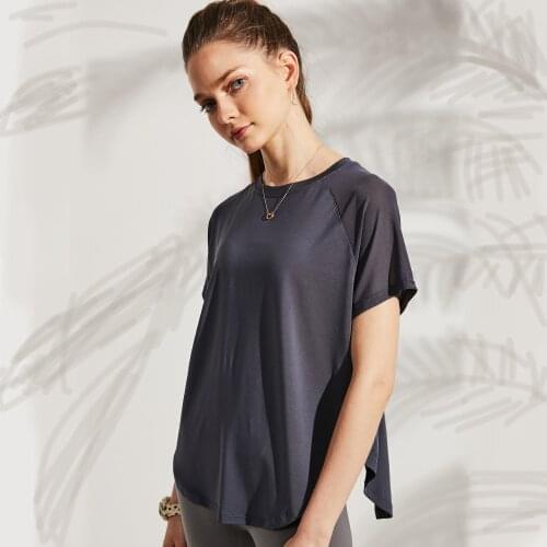 Loose Sport Shirt Fitness Seamless Crop Top Yoga Tank Workout Tops Sports Bra For Women Gym Running T shirt Activewear Shirts