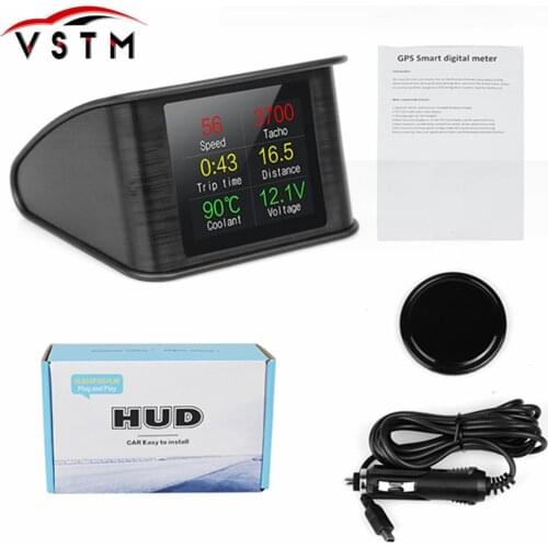 T600 Universal Car Head Up Display Digital GPS Speedometer Smart Automobile Speed Monitor Show Voltage Driving Direction HUD
