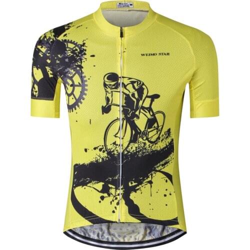 WEIMOSTAR Cycling Jersey Men Bike Shirts Top MTB Road Ropa Ciclismo Maillot Summer Breathable Short sleeve Mesh Bicycle Clothing