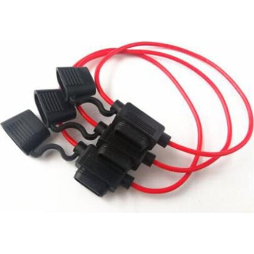 Waterproof Automotive Blade Inline Fuse Holder with Medium Fuse Harness Box and 16AWG Wire 15A 5Pcs/lot