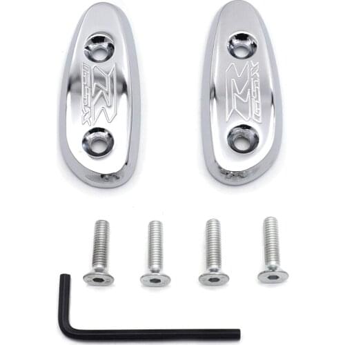 Aftermarket free shipping motorcycle parts Mirror Block Off base Plates for Suzuki GSXR 600 750 1000 GSX-R 2001-2004 CHROMED