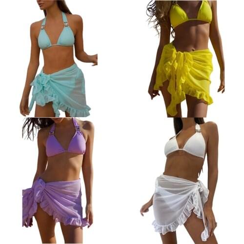 2021 Women Swimsuit Cover Up Summer Beach Wrap Skirt Swimwear Bikini Cover Up Ladies Swimwear Womens Swim Wear Skirts
