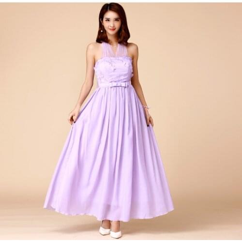 Plus Size Women Clothing Sexy Fashion Strapless Embroidery Gauze with Sashes Long Party Sisters Dresses