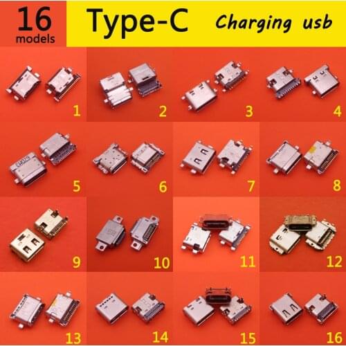 16Model USB 3.1 Type C Connector Female Tab USB 3.1 Version Socket receptacle for HUAWEI MEIZU LeTV Xiaomi usb charging port