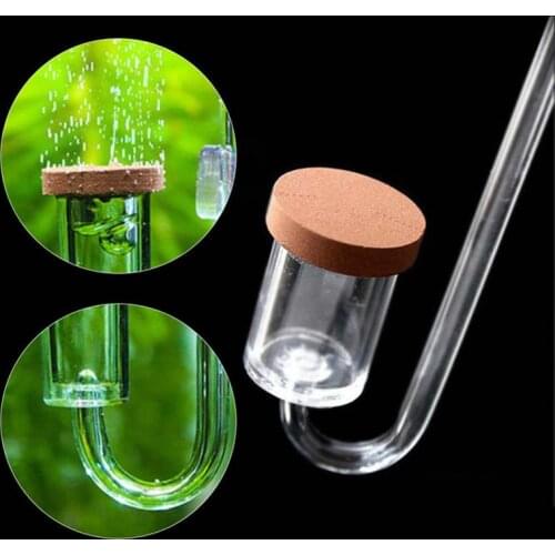 Acrylic Transparent Aquarium CO2 Diffuser Suction Cup Fixing Atomizer Bubble Counter Aquarium CO2 Plants Water Grass Regulator