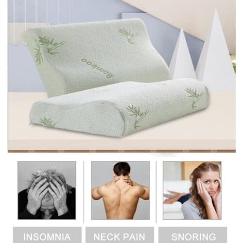 Sleeping Bamboo Pillow Memory Foam Orthopedic Pillow Oreiller Pillow Healthy Breathable Pillow Orthopedic Neck Fatigue Relief
