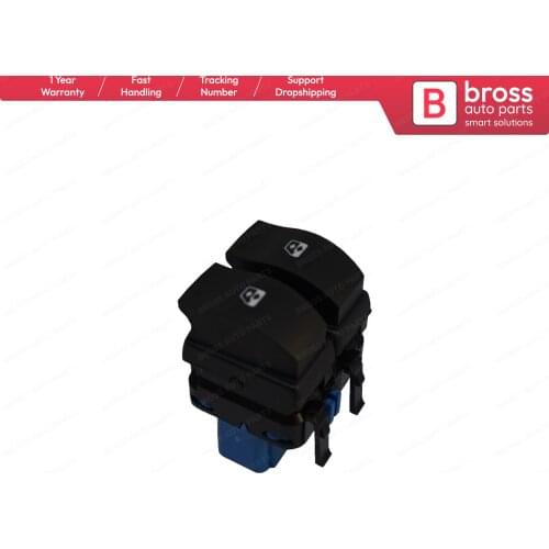 BDP847 Window Control Double Switch 10-Pin 8200107772 BLUE Color for Megane MK2 CC Megane MK2 Break Megane MK2 Salon Scénic MK2