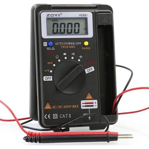VC921 Mini Digital Multimeter True-RMS Auto Range Frequency AC/DC Voltage 4000 counts pocket size meter