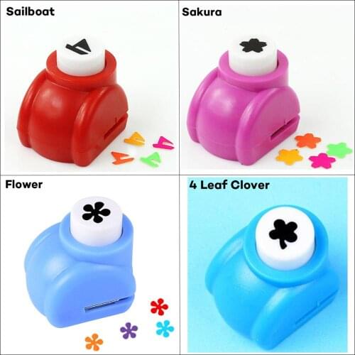 4pcs mini DIY craft hole puncher, used for scrapbook hole puncher, manual cut card hole puncher, used for DIY gift card paper ho