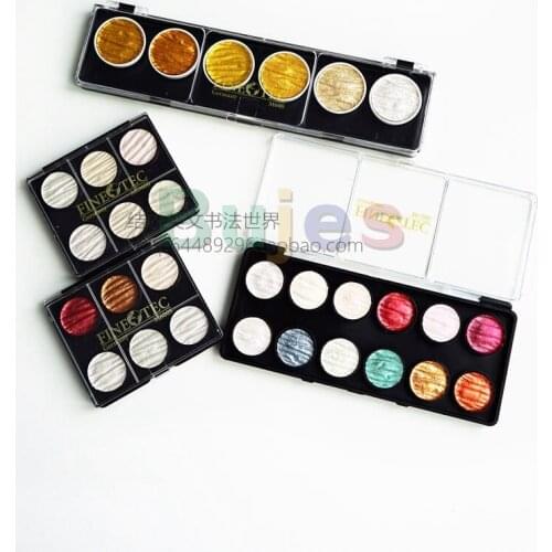 Finetec coliro Metallic Watercolor Paints, Gold&Silve-M600 Earth-M700 Rainbow-M710 Magic-M720 Ocean-M730 Magical Creatures-G510