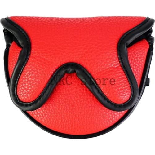 NRC Golf Headcovers for 1 Pcs Mallet Putter Double Ear Red Velcro Closure