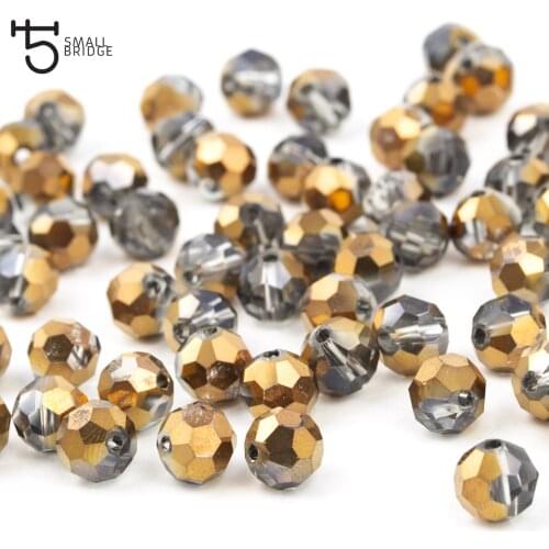 3 4 6 8mm Faceted Round Glass Beads For Jewelry Making Accessories for Needlework Loose Colorful Crystal Beads Wholesale Z122