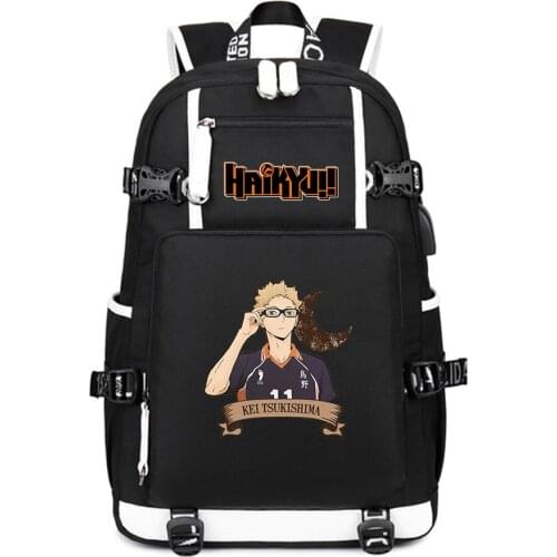 Haikyuu!! Karasuno VBC High School Backpack Boys Large Bookbag Anime Travel Bagpack Oxford Laptop Shoulder Bags
