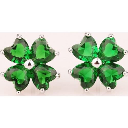 IDESTINY 11.11 Sale High Quality Four Pieces Heart Shaped Flower Design Fashion Woman Earrings 2020 with AAA CZ Stone Best Gift