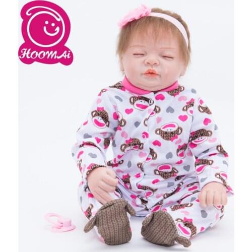 Bebe Baby Reborn Doll 22inch 55cm Silicone Vinyl Bebe Reborn Dolls Adorable Lifelike Toddler For Gift Fast Shipping