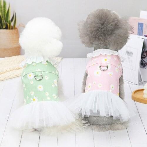 Summer Print Pet Clothes Wedding Dog Dress For Dogs Skirt For Princess Dresses York Chihuahau Dress Dog Apparel Pet Daily Outfit