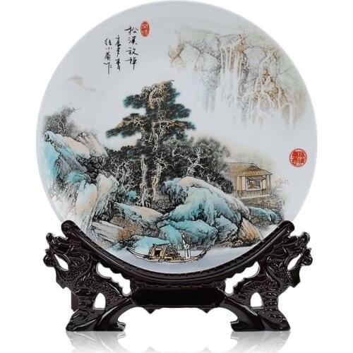 BEST business birthday present - TOP Vintage handicraft landscape art porcelain plate TOP Decor art Decoration