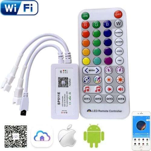 DC5-24V SP501E Addressable LED Controller WS2811 WS2812B Wifi Addressable Smart RGB RGBW Pixel Controller Amazon For Andriod/iOS