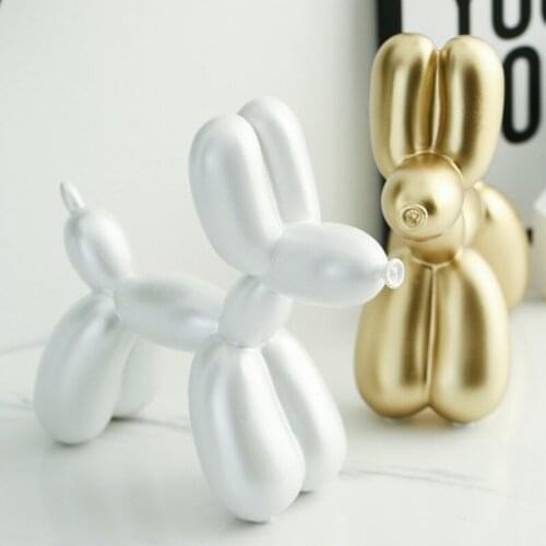 Nordic Creative Resin Balloon Dog Ornament Living Room Bedroom Wine Cabinet Milk Tea Store Desktop Decorative Animal Ornaments