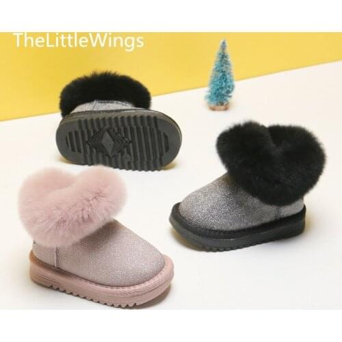 2021 New Girls' Baby Snow Boots 0-1-3 Year Old Boys' Comfortable Cotton Shoes Winter Soft Soled Childrens Walking Shoes