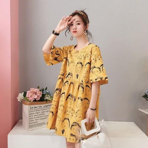 2018 New Arrive Maternity Dress Woman Cartoon Large Size Dress Woman Cute Clothes MD-00199