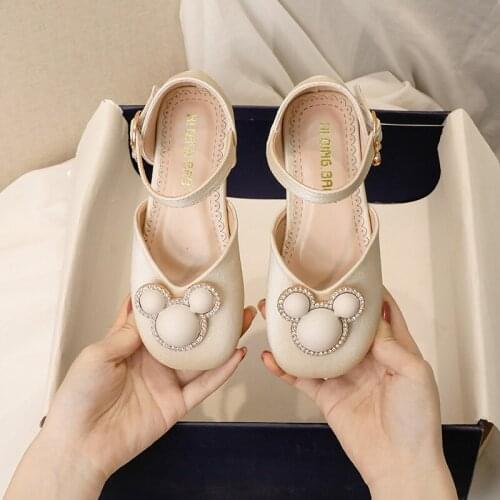 New Spring/Summer Girls Children Baotou Leather Shoes Princess Party Dress Student Flats Comfortable Kids Dance Shoes 041