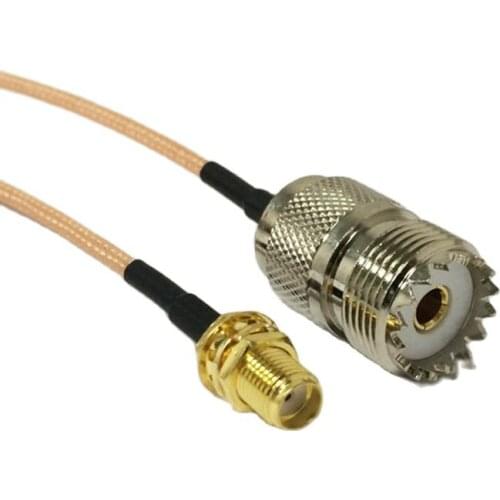 New SMA Female Jack Switch UHF Female SO239 Jack Cable RG316 Wholesale Fast Ship 15CM 6" Adapter