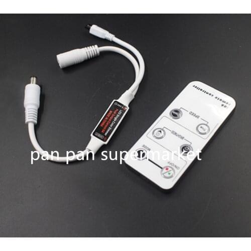 Single Color Dimmer DC5-24V 6A 6Key IR LED Strip Controller Remote For Single Color 5050 3528 5630 5730 Strip Lights