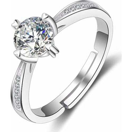 Opening Rings for Women Fashion Female Fingers Jewelry Accessories Rhinestone Rings Wedding Bands Party Decorations