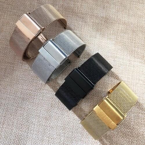 For Samsung Galaxy Watch Active 2 Band For Gear S3/Gear 42mm/46mm Stainless Steel Bracelet Universal 12-22 mm Replacement Strap