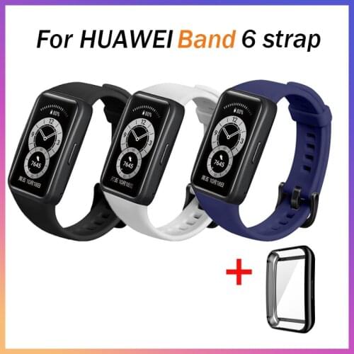 For Huawei Band 6 Smart Watch Wristband Replacement Smart Watch Strap For HUAWE Band6 Soft Silicone Adjustable Sport Band Straps