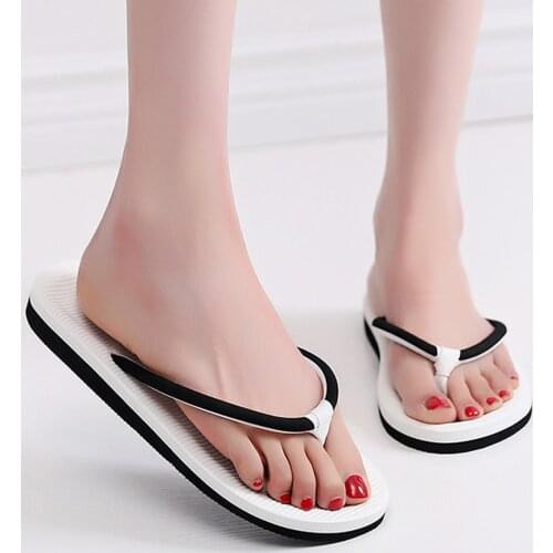 Slippers Women Flip Flops Summer Slip-on Beach Slippers Open Toe Breathable Flip-flops Shoes Outdoor Sandals Big Size Shoes