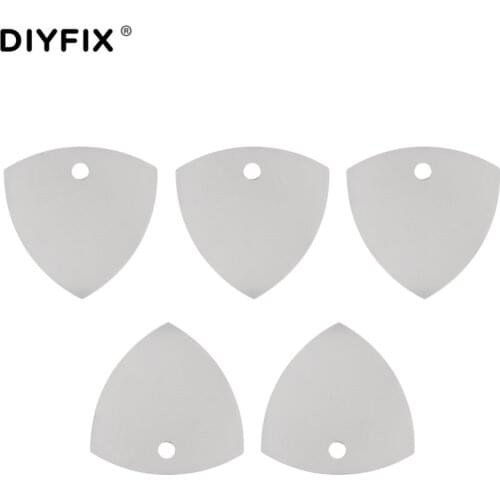 DIYFIX 5Pcs Ultra Thin Pry Opener Metal Guitar Picks for Mobile Phone Tablet Screen Housing Cover Opening Repair Hand Tools