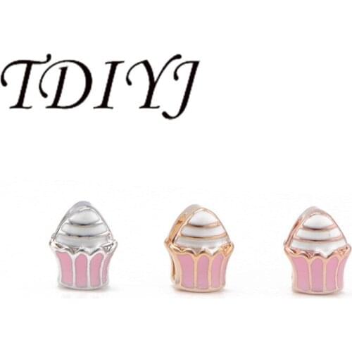 TDIYJ DIY Cupcake Children 8MM Slide Charms Fit For Stainless Steel Mesh Bracelets Women Jewelry 12Pcs/lot