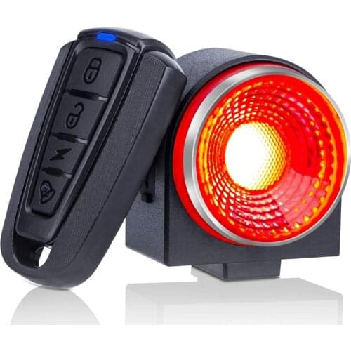 Smart Alarm Bike Taillight Brake Sensor Anti-Theft Bicycle Rear Light USB Charge Bright LED Remote Control MTB Tail Lamp