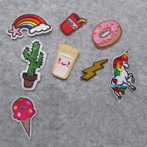 High quality fashion patches hot melt adhesive applique embroidery patches stripes DIY clothing accessory patch C2235-C2248