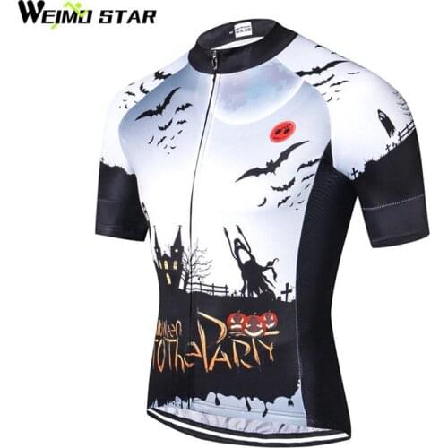 Weimostar Halloween Cycling Jersey Men mtb Jersey Bicycle Wear Clothes Breathable Cycling Clothing Ropa Ciclismo Tops