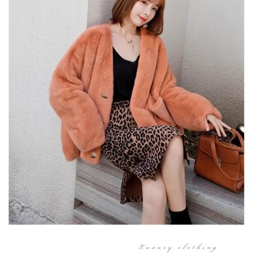 Winter woman Imported velvet natural whole mink fur jacket short style coat female mink outerwear