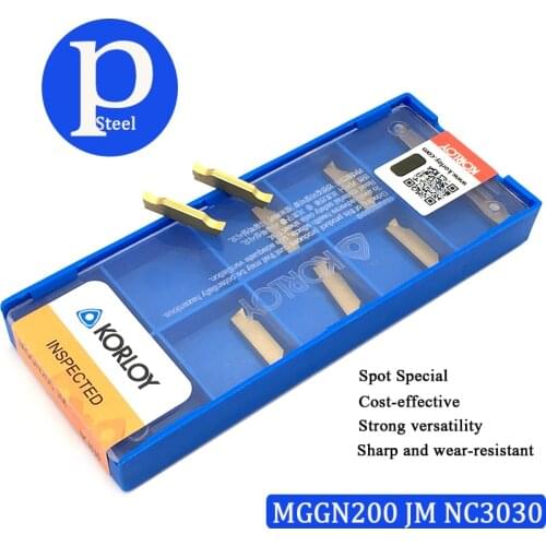 10pcs 100% Original MGGN200 JM NC3030 High Quality Carbide Inserts Grooving Turning Tool MGGN 150 Blades CNC Lathe Cutter Tool