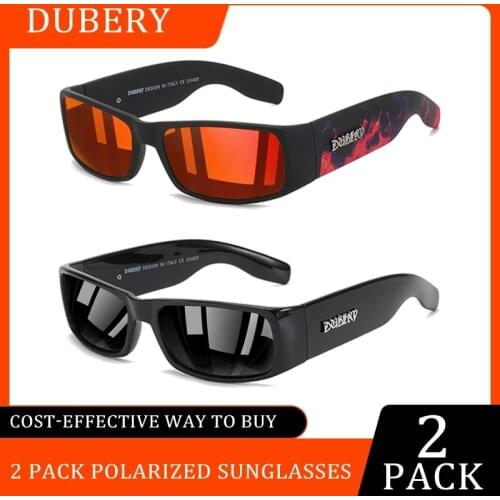 2 PACK DUBREY Fashion New Retro Style Sunglasses Outdoor Riding Sports Sun Glasses Trend Mens Gothic Glasses