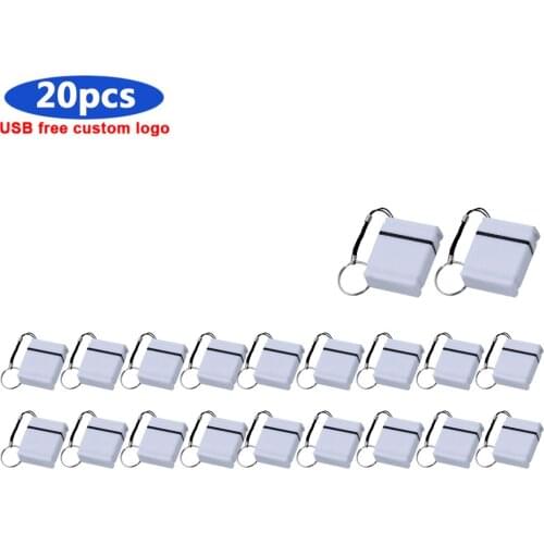 20pcs/ Usb flash drive 64GB 32GB 16GB 8GB 4GB mini pen drive USB 2.0 Custom logo pendrive portable memory stick free shipping