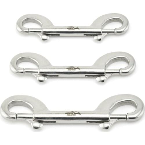 316 Stainless Steel 90mm 100mm 115mm Swivel Eye Snap Hook Dive Single Ended Swivel Eye Bolt Hook Buckle Dog Clip Gear Equipment